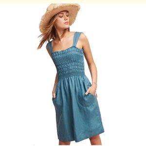 Maeve Anthropologie smocked dress